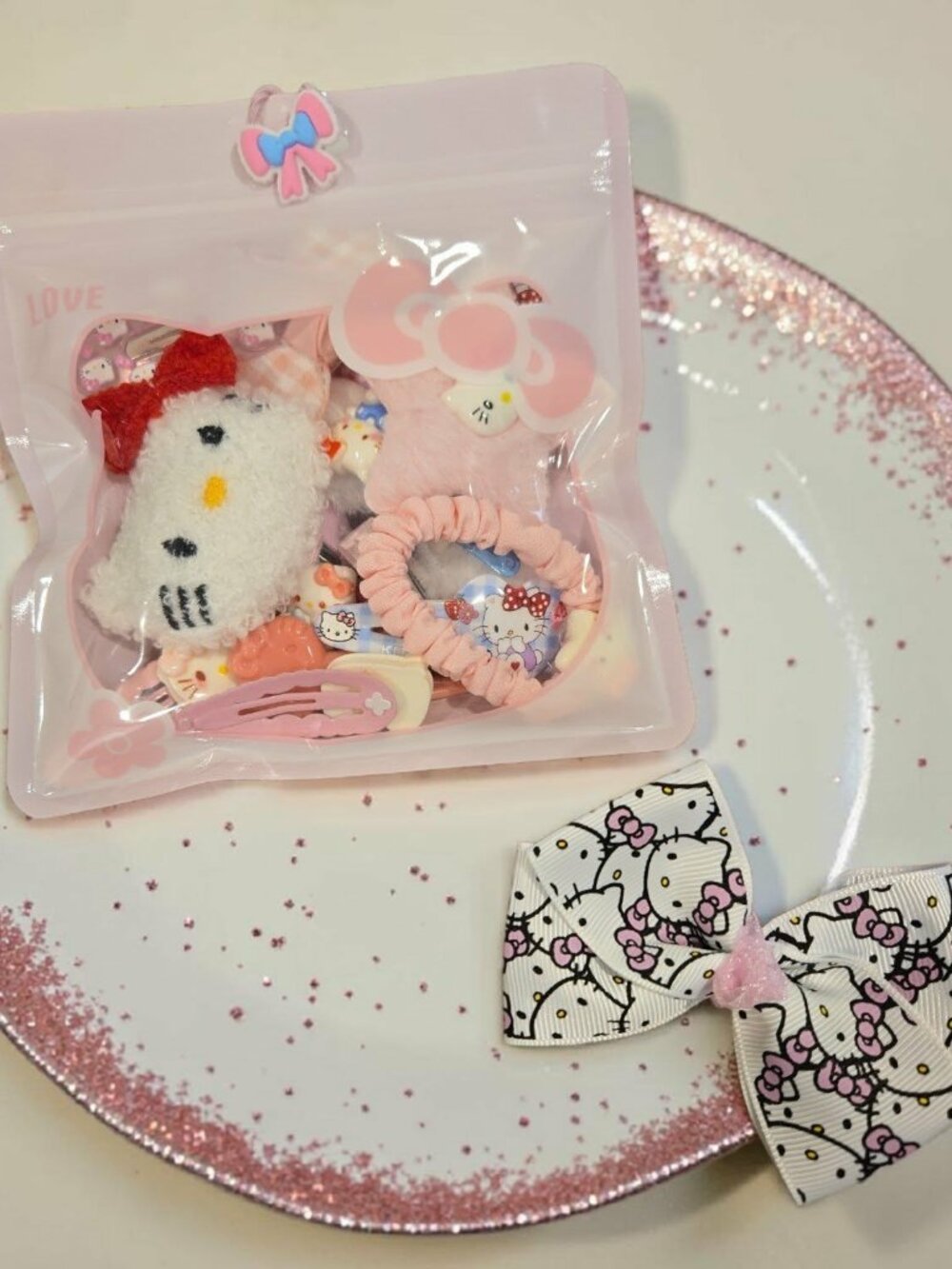 Hello Kitty Bow With A Hello Kitty Mystery Bag